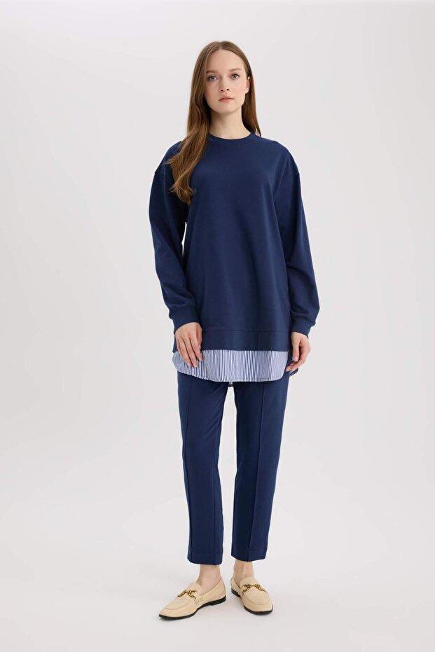 Harem Basic Düz Sweatshirt Kumaşı Pantolon D9363AX25SP - 1