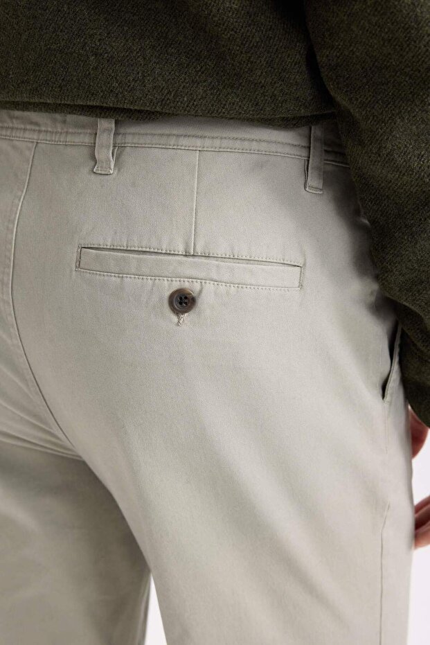 Regular Fit Normal Kesim Yazlık Düz Paça Chino Kanvas Pantolon D7349AX25SP - 6