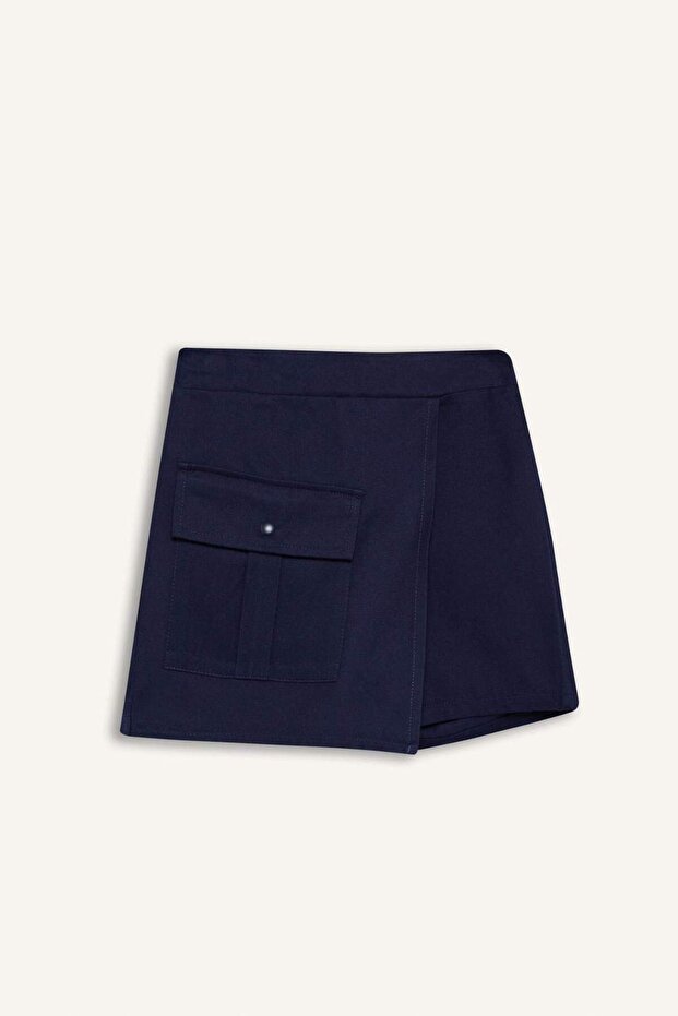 Kız Çocuk Gabardin Cepli Şort Etek D9220A825SP - 7