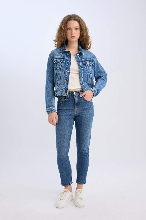 Regular Fit Jean Ceket D8665AX25SP - 2