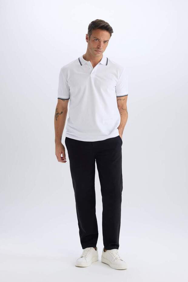 %100 Pamuk Regular Fit Normal Kesim Yazlık Jogger Pantolon D1045AX25SP - 1