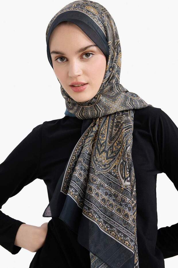 Damski woalowy szal hidżabowy E9471AXNS - 2