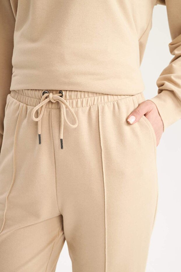 Harem Basic Plain Sweatshirt Fabric Trousers D9363Ax25Sp - 5