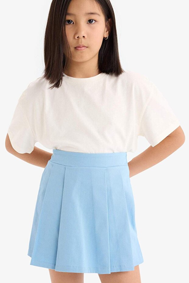 Kız Çocuk Gabardin Pileli Şort Etek E2648A825SM - 2