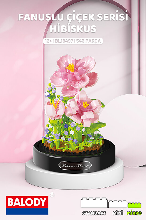 Fanuslu Flower Series – Hibiscus Building Block Set (543 Pieces)