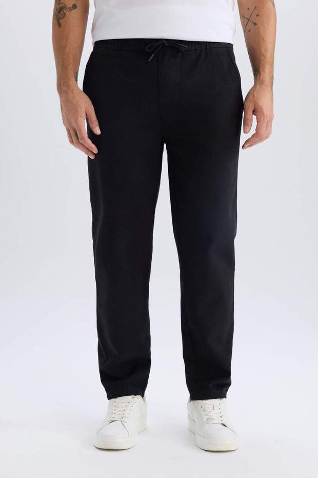 %100 Pamuk Regular Fit Normal Kesim Yazlık Jogger Pantolon D1045AX25SP - 4