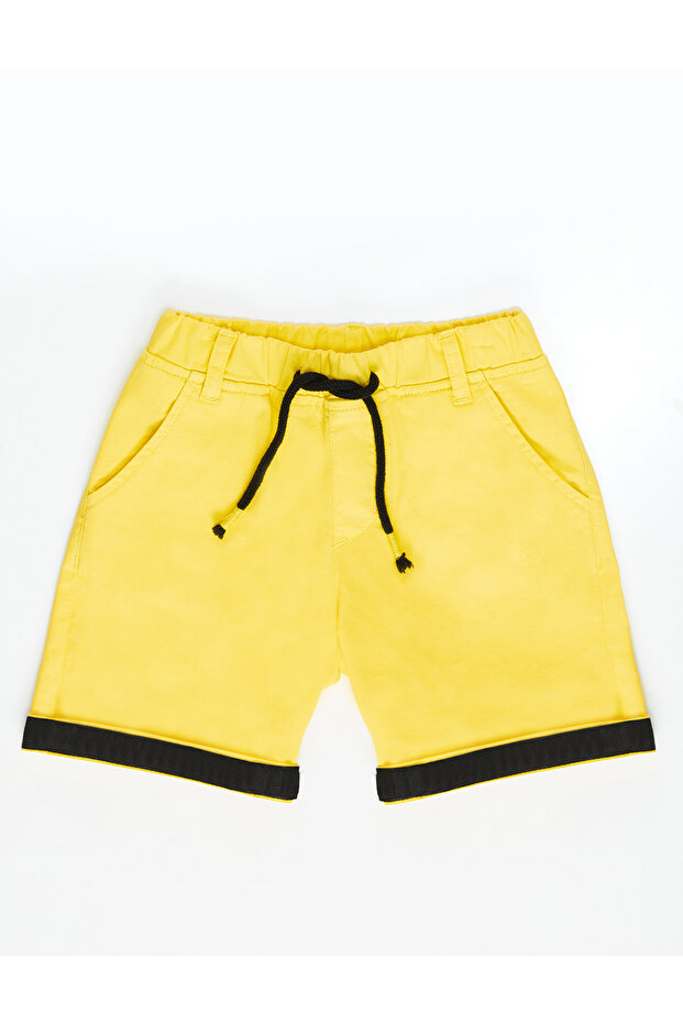 Sarı Erkek Çocuk Gabardin Şort - 3
