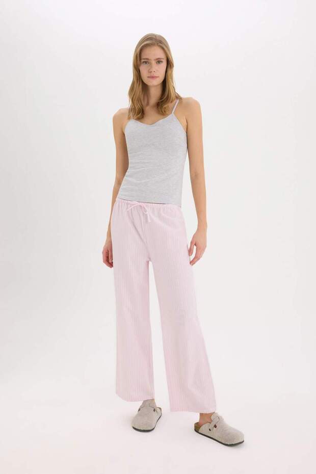 Regular Fit Poplin Pijama Altı-Fall in Love E3116AX25SP - 3