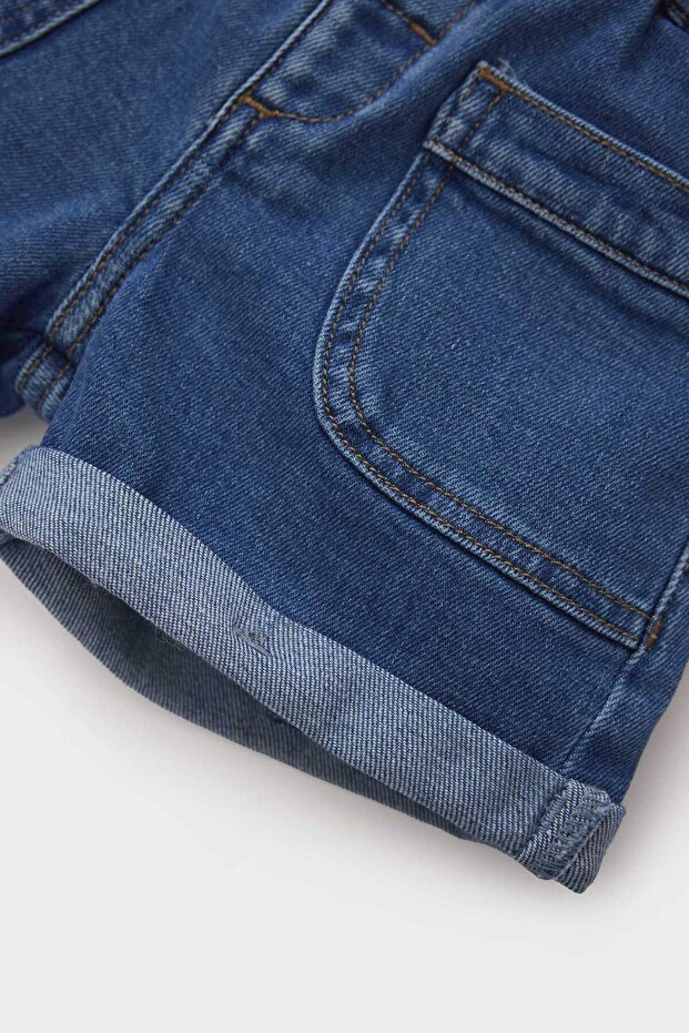 Kız Bebek Paperbag Jean Şort E0425A525SM - 4