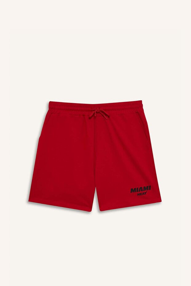 DeFactoFit NBA Miami Heat Standart Fit Kısa Paça Şort E2344AX25SP - 8
