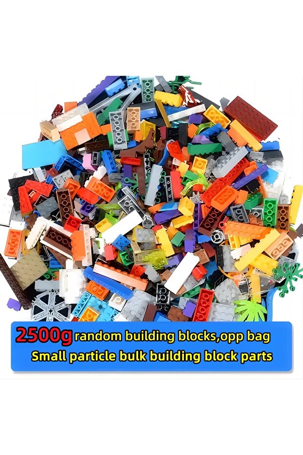 2500 جرام عشوائي 2500 جرام عشوائي كتل بناء مدينة إبداعية DIY تجميع الطوب نموذج تعليمي - 1