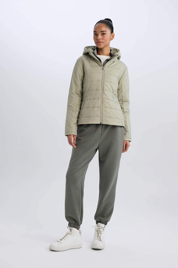 DeFactoFit Su İtici Cepli Fermuarlı Kapüşonlu Mont D6089AX25SP - 5