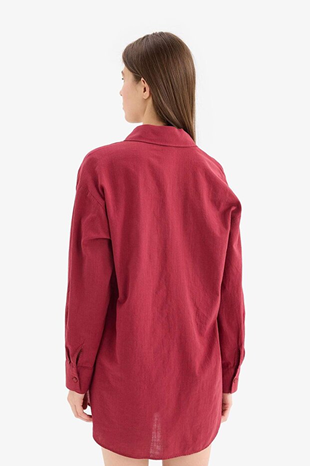 Regular Fit Baumwoll-Strandhemd - Fall in Love W8241AZ25SM - 5