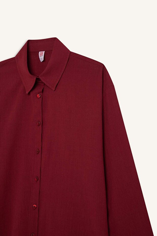 Regular Fit Baumwoll-Strandhemd - Fall in Love W8241AZ25SM - 7