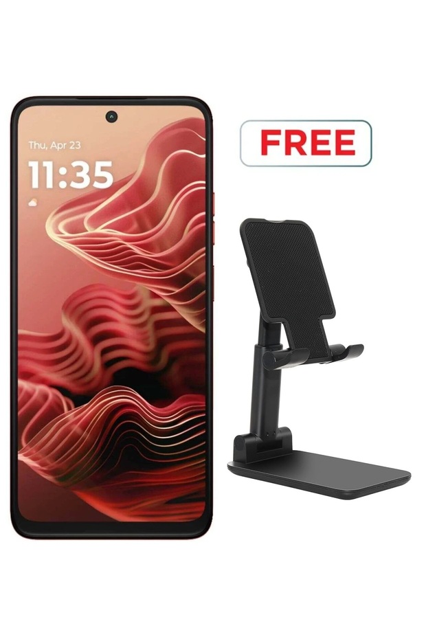 G35 Nano + eSIM Guava Red 8GB RAM 128GB 5G With folding desktop phone stand