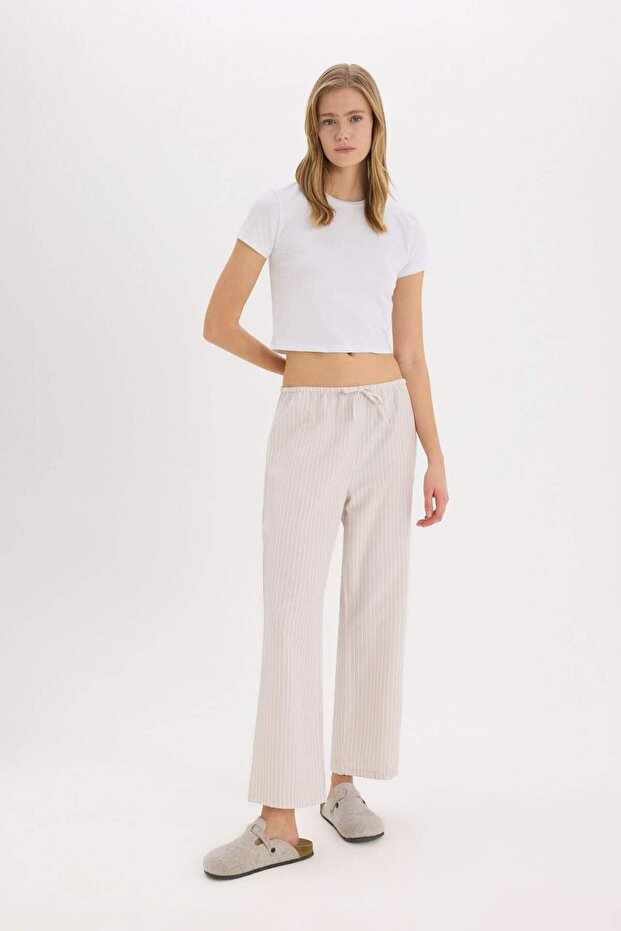 Regular Fit Uzun Boy Poplin Alt-Fall in Love E3472AX25SP - 2