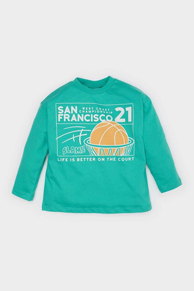 Crew Neck Sport Printed Long Sleeve T-Shirt Baby Boy E3671A525Sp