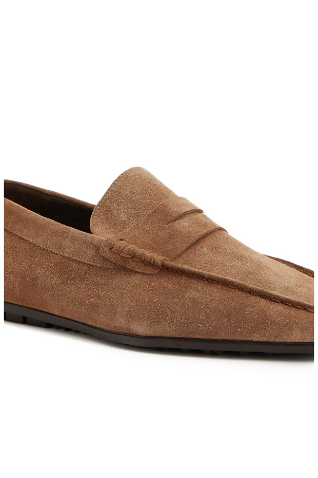 Tütün Erkek Süet Deri Loafer - 6