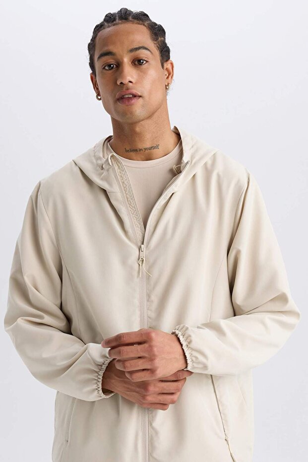 DeFactoFit wasserabweisender gewebter Mantel mit normaler Passform, Netzfutter und Reißverschluss, D6180AX25SP - 1