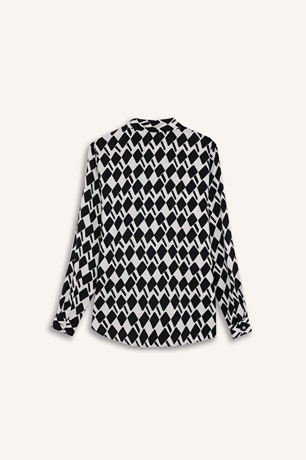 Regular Fit Desenli Uzun Kollu Gömlek D7229AX25SP - 8