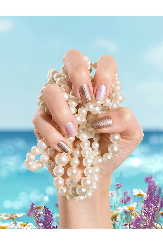 Pearly Yarı Transparan & Parlak Bitişli Sedefli Oje - 5