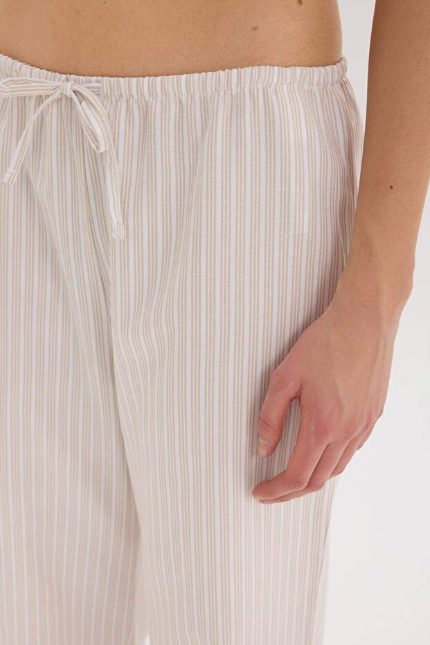 Regular Fit Uzun Boy Poplin Alt-Fall in Love E3472AX25SP - 4