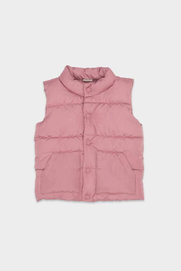 Waterproof Double-Sided Stand-Up Collar Snap Fastener Inflatable Vest for Baby Girl D6559A525Sp