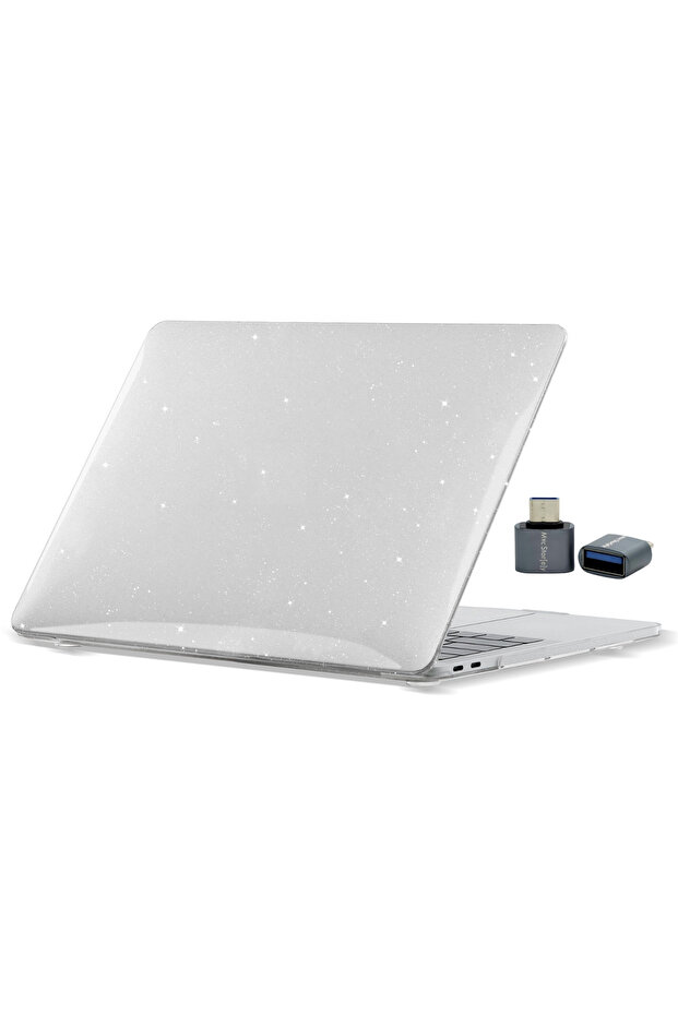 Macbook Pro Kılıf 16.2 inç M4 M3 M2 M1 Simli Kristal Sert Kapak A2485 A2780 A2991 A3403 A3186 Uyumlu - 1