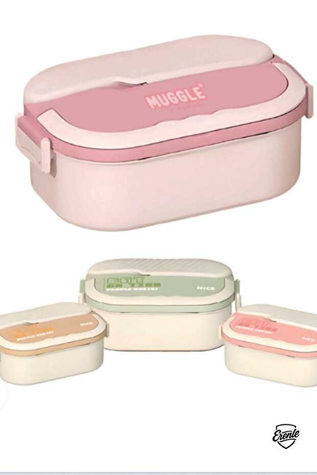 Lunch Container Muggle with Cutlery Set Vacuum Lid Inner Container Steel High Quality Food Container