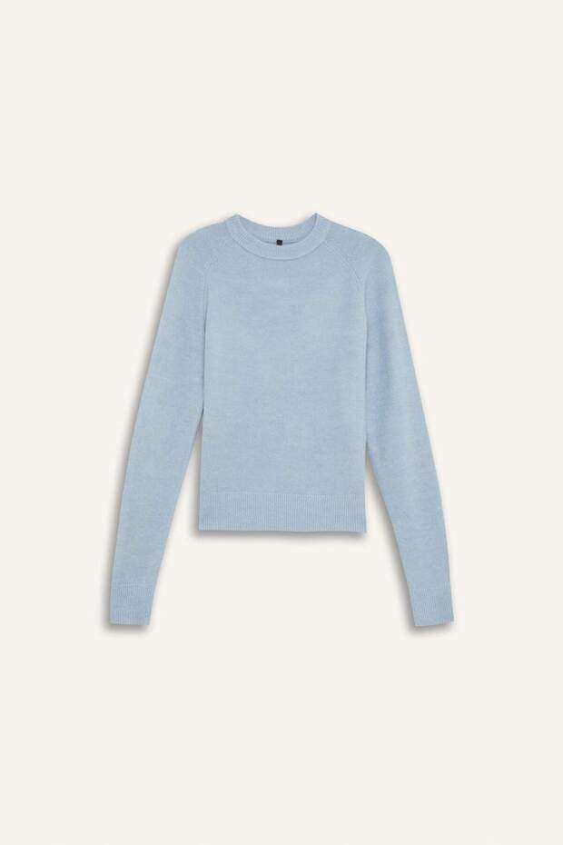 Regular Fit Bisiklet Yaka Basic Düz Soft Touch Yumuşak Triko Kazak D8678AX25SP - 7