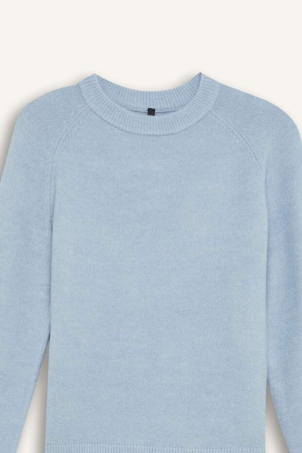 Regular Fit Bisiklet Yaka Basic Düz Soft Touch Yumuşak Triko Kazak D8678AX25SP - 8