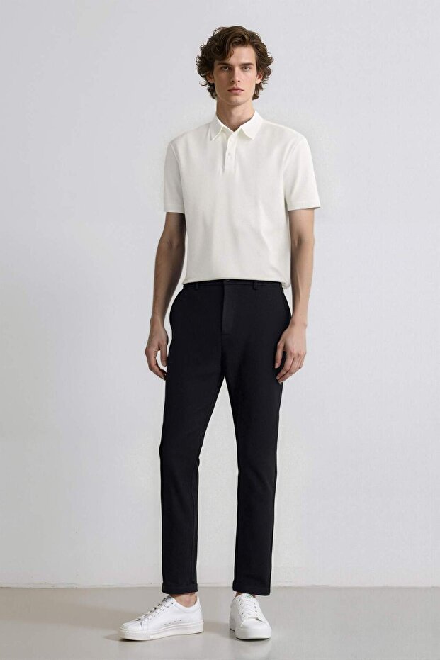 Jogger Yazlık Kumaş Pantolon Basic Düz Cepli Düz Paça D3695AX25SP - 1