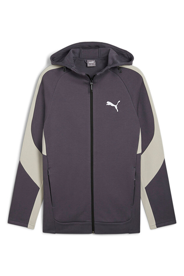 68170069 EVOSTRIPE Full-Zip Hoodie Gri Normal Düz Erkek Zip Ceket - 6