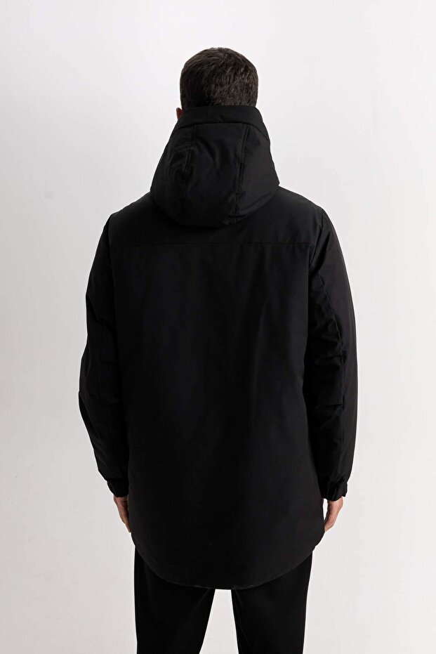 Regular Fit Kapüşonlu Fermuarlı Cepli Mont D5969AX24CW - 7