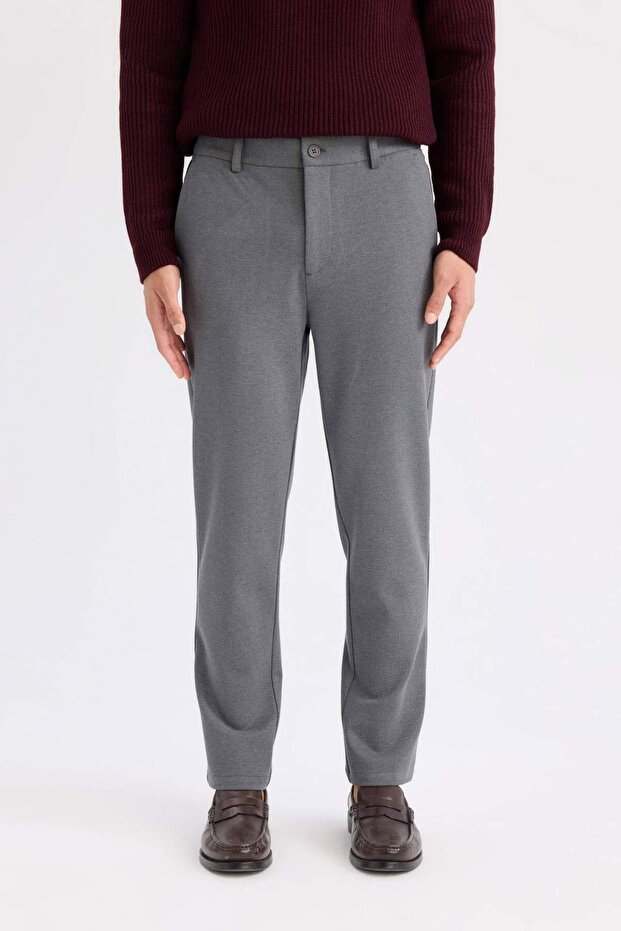 Tailored Regular Fit Normal Kesim Kumaş Pantolon Basic Düz Cepli D9084AX24WN - 7