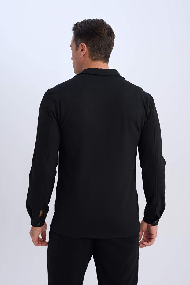 Regular Fit Polo Yaka Gömlek Ceket D7243AX25SP - 6