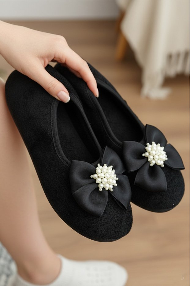 Fancy Velvet House, Hajj, Umrah Ballerina, Gift, Daily Ballerina, Feather Ballerina, Slippers, Booties, Show Kitty