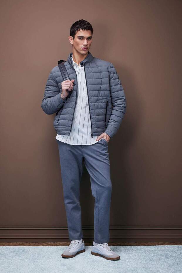 Tailored Regular Fit Normal Kesim Kumaş Pantolon Basic Düz Cepli D9084AX24WN - 1