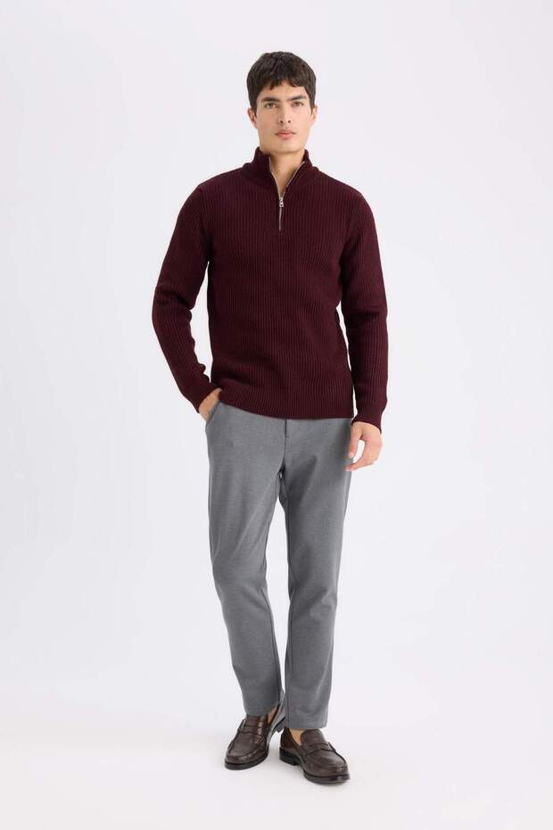 Tailored Regular Fit Normal Kesim Kumaş Pantolon Basic Düz Cepli D9084AX24WN - 6