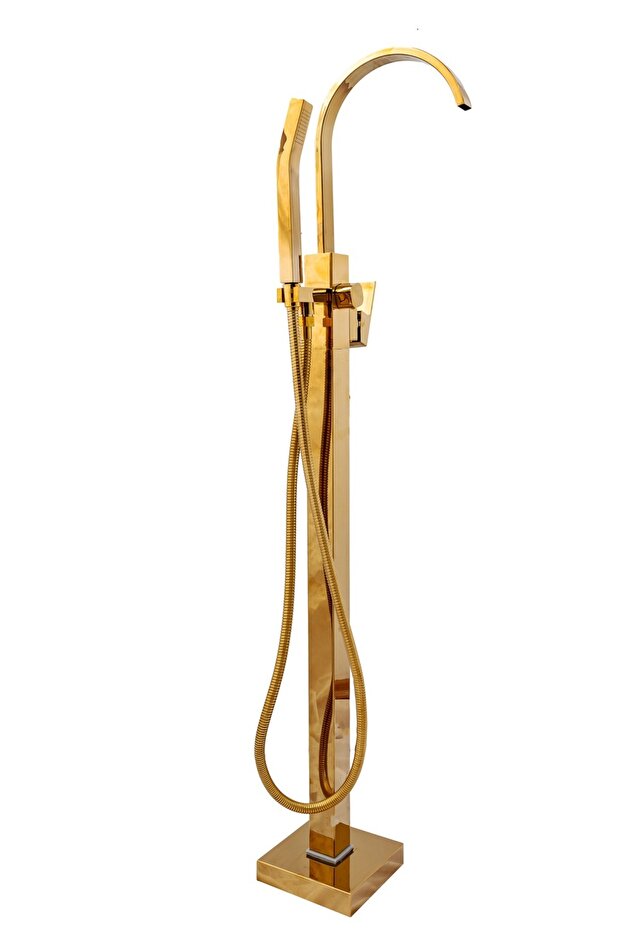 Baterie cada frestandingg , desing rectangular , gold - 2
