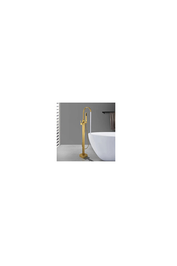 Baterie cada frestandingg , desing rectangular , gold - 5