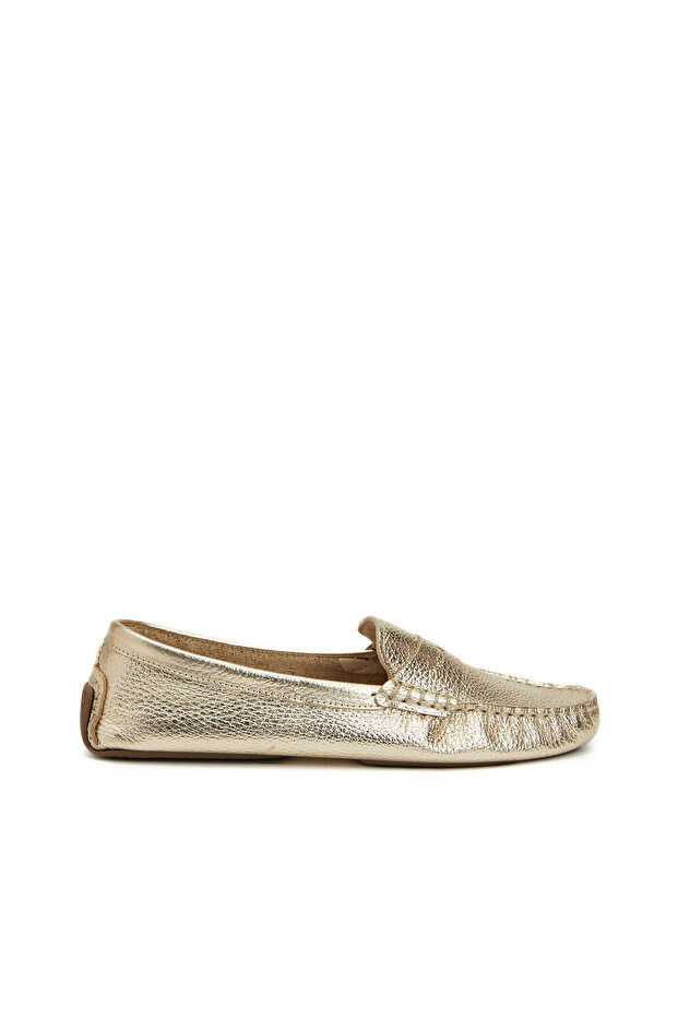 Gold Kadın Deri Loafer - 2