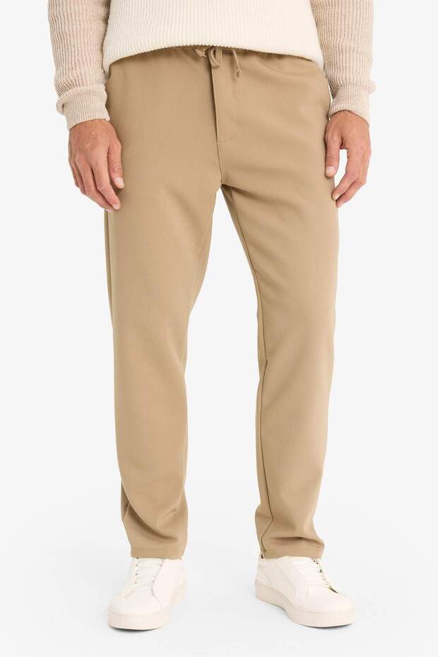 Regular Fit Normal Kesim Kumaş Pantolon Cepli Düz Paça E2937AX24WN - 1