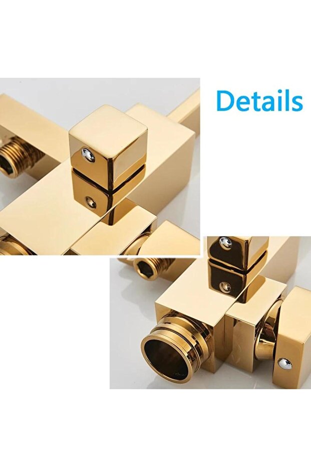 Baterie cada frestandingg , desing rectangular , gold - 4