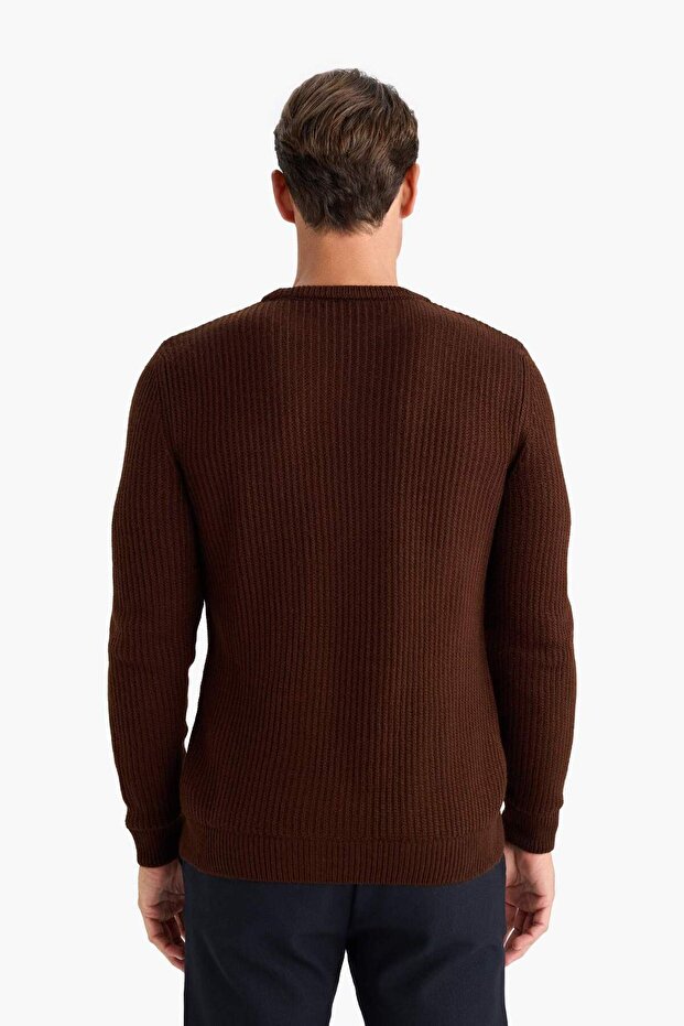 Regular Fit Bisiklet Yaka Triko Kazak A5268AX24AU - 6
