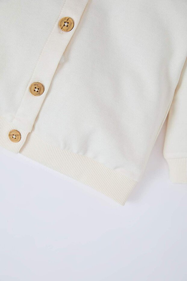 Kız Bebek Dantel Yaka Düğmeli Hırka D9314A525SP - 3