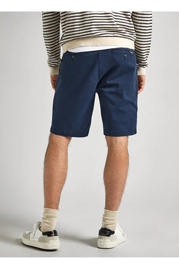 Regular Fit Lacivert Erkek Şort PM801092 594 REGULAR CHINO SHORT - 4