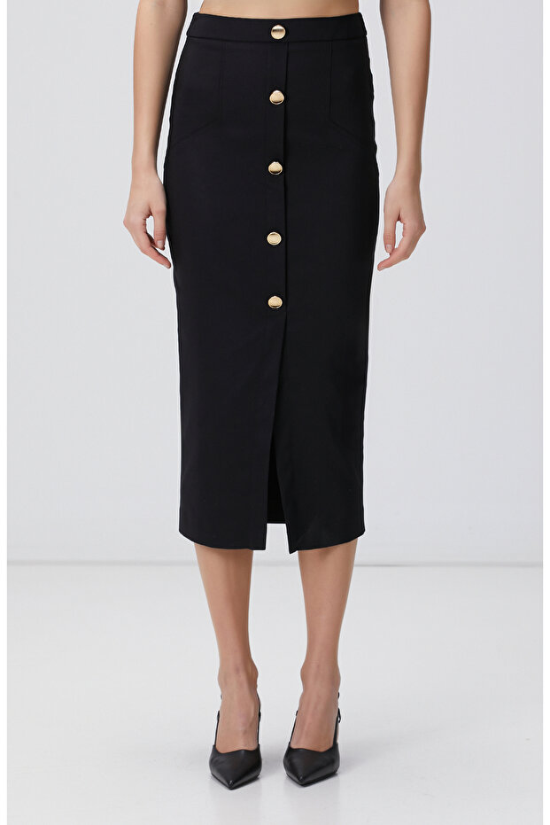 Siyah Midi Etek - 3