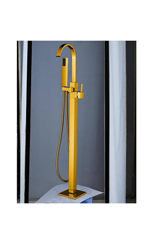 Baterie cada frestandingg , desing rectangular , gold - 1