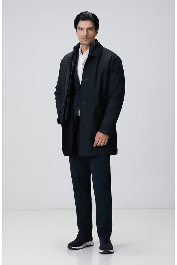 Beyaz N-Tech Fermuarlı Örme Gömlek - 3